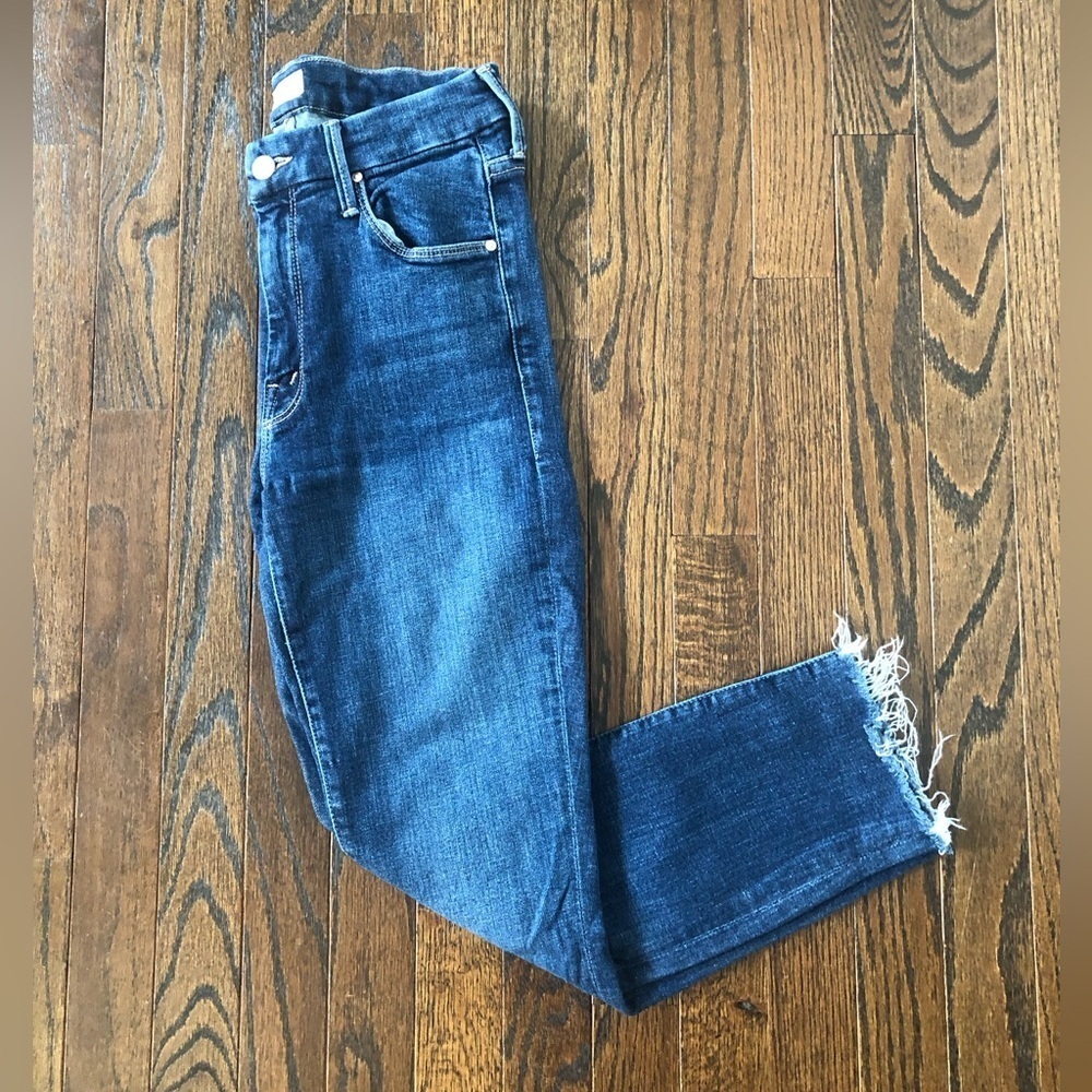 MOTHER Women’s 26 Looker Ankle Fray High-Rise Skinny Jeans - Girl Crush - EUC! - Picture 4 of 15